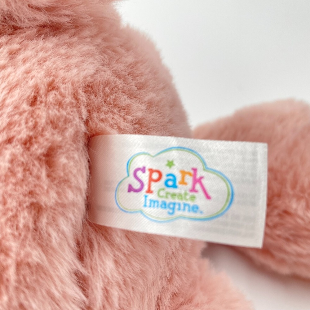 Spark Create Imagine Pink Bunny Rabbit Plush Stuffed Animal Toy Rattle Baby Soft - Picture 10 of 11